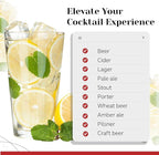 Pint Glasses Set of 6 - 16 oz Drinking Glasses Made for Cold Beverages - 16 oz Mixing Glass & Highball Set of 6 for Homes, Pubs & More - Freezer & Dishwasher-Friendly Cocktail Glasses, PARNOO