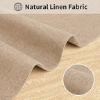 Cloth Placemats, Set of 6 Heat-Resistant Cotton Linen Blend Double Layered Machine Washable Place Mats, Wrinkle Free Thick Fabric Dining Table Mats for Indoors & Outdoors (Light Linen, 6)