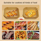 Mini Air Fryer Liners Disposable for Most 2-5 Qt Small Air Fryer, 100Pcs Small Parchment Paper for Baking Square Airfryer Paper Liners for 2-5 Qt