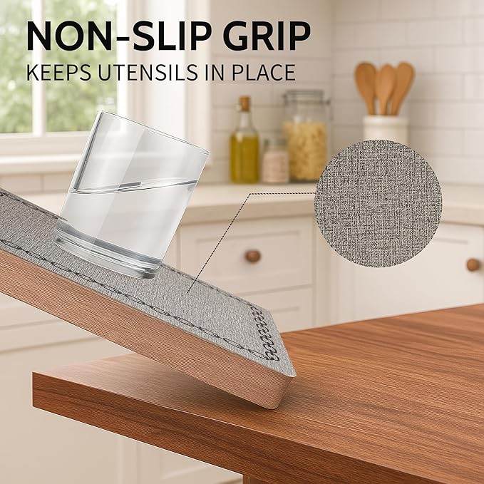 Placemats Set of 4, Heat Resistant & Waterproof Table Mats for Dining, Non Slip Scratch Proof Place Mats for Kitchen, Easy to Clean - Outdoor,Indoor Use（17x12 Inch）