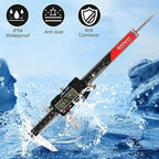 Digital Caliper Measuring Tool,with Large LCD Screen, Easy Switch Inch/MM/Fraction,6inch/150mm Stainlee Steel Caliper and 8inch/200mm Stainlee Steel Ruler for DIY/Household