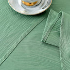 maxmill Round Jacquard Tablecloths Swirl Design Spillproof Wrinkle Free Heavy Weight Soft Table Cloth for Circular Table Cover of Buffet Banquet Parties Holiday Dinner Round 90 Inch Sage Green