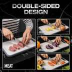 100% Pure Titanium Cutting Board - Double Sided Titanium Cutting Boards For Kitchen - Dishwasher Safe Large Cutting Board for Cutting Meats, Fruits, Vegetables