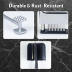 4-Piece Meat Tenderizer Tool – Includes Textured Meat Tenderizer Hammer, Stainless Steel Needle Tenderizer, ABS Mixing Stick & Cleaning Brush – 4-Piece Duty Kitchen Accessories for Steak & Chicken