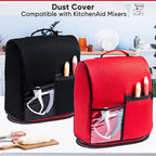 BAGSPRITE Stand Mixer Cover with Applicance Slider for KitchenAid 4.5/5 Quart Bowl Lift Mixers – Kitchen Appliance Dust Cover with Pockets for Kitchen Aid Accessories and Attachments