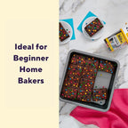 Wilton Silver Non Stick Square Cake Pan, Perfect for Brownies, Sheet Cake, Made without PFAS, Durable Steel, Even Heating, 8 x 8 in, Packaging May Vary