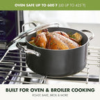 GreenPan Valencia Pro Hard Anodized Healthy Ceramic Nonstick 5QT Stock Pot with Lid, PFAS-Free, Induction, Dishwasher Safe, Oven Safe, Gray