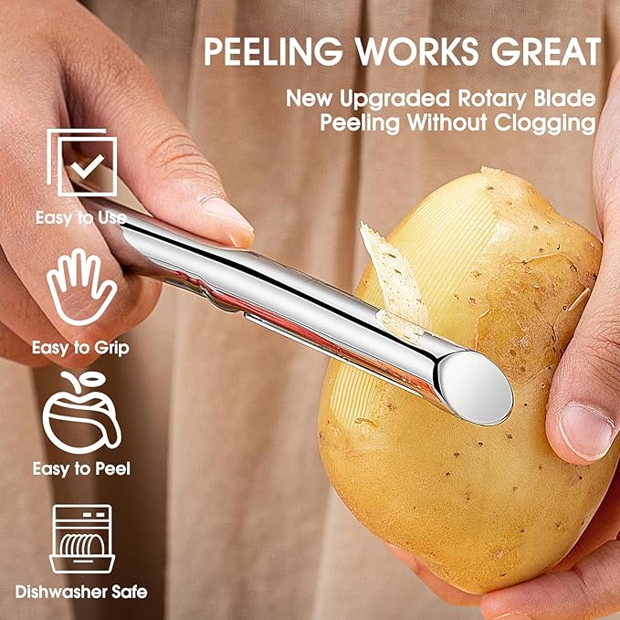 Ultra Sharp Vegetable Peeler for Kitchen - 10-Year No-Rust Fruit & Veggie Peeler, Potato Peeler Hand, Premium Stainless Steel I-Peeler for Apple, Carrot, Cucumber