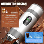 Portable Coffee Machine w/ 2 Rechargeable Batteries, 8 Cups, 20bar, USB-C, Espresso coffee Maker for Camping Travel Office, Ground & Capsule Compatible