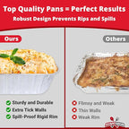 Avant Grub Baking Pan Chef-Grade Quality Extra Thick BPA-Free 6 x 3.75in Tin Loaf Pans w/Lids 25 Pk. Best Disposable Bakeable 1Lb Aluminum Foil Pan for Baking Bread, Small Meatloaf, Lemon Bundt Cake.