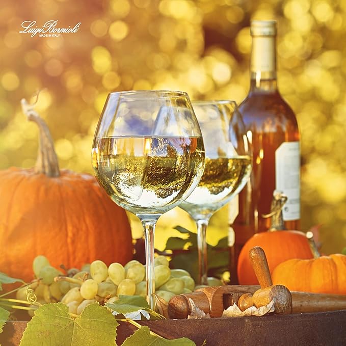 Luigi Bormioli Crescendo Burgundy 22.25 Oz. Red Wine Glasses, Set Of 4, Crystal Balloon Wine Glass, Dishwasher Safe, Made In Italy