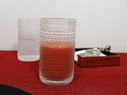 Glaver's Hobnail Drinking Glasses, Set of 4 Clear Vintage Beaded Glass Cups, 15 Oz. Cocktail Drinking Glassware Set, For Water Juice, Smoothies. Home, Dinner, Bar uses.