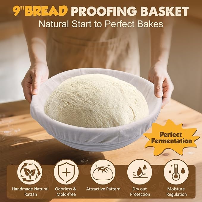 Cast Iron Dutch Ovens for Sourdough Bread Baking, 5 QT Pre-Seasoned Dutch Oven Pot with Lid, Bread Baking Supplies Set, Multi-Functional Braising Cast Iron pot for Baking, Sourdough Starter Kit