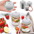 204pcs Regular Mouth Canning Lids, Canning Jar Lids for Ball, Kerr Jars, Split-Type Metal Mason Jar Lids for Canning, 100% Fit & Airtight 2.76" (70mm, Silver)