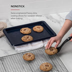 KitchenAid 9x13in Nonstick Aluminized Steel Baking Sheet, Ink Blue