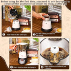 Electric Espresso Maker Transparent Coffee Maker Electric Moka Pot Portable Aluminum Espresso Machine Italian Moka Pot with Detachable Base, Coffee Gift for Women Men Home Travel (White,6 Cup)