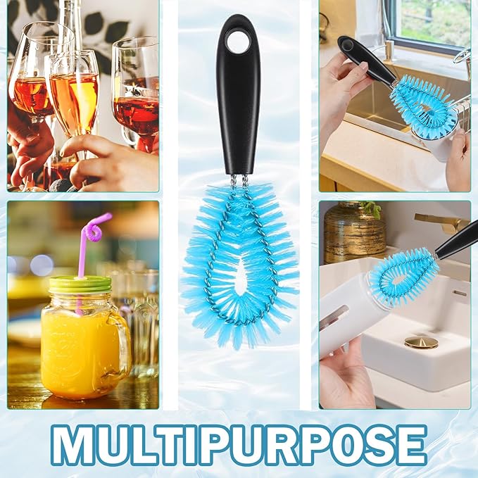 2pcs Pepper Seed Corer & 2pcs Cleaning Brush, Stainless Steel Fruit and Vegetable Corer Tool Fruit Core Remover Core Pit Remover for Pepper Tomato Apple (With Hole)