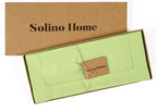 Solino Home Table Runner 90 Inches Long - Cotton Linen Hemstitch Apple Green Table Runner 14 x 90 Inch for Summer