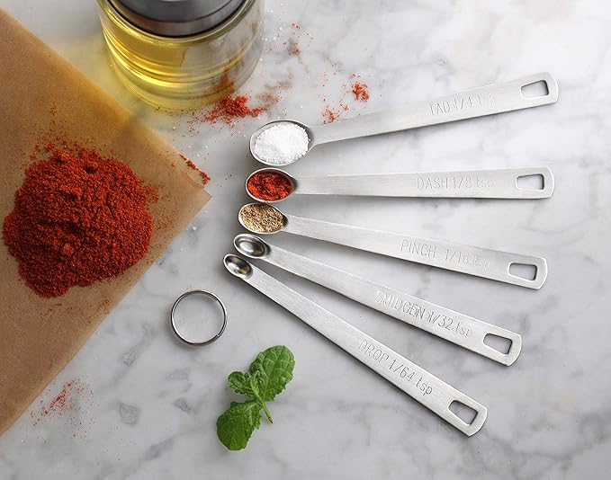 New Star Foodservice 42924 Stainless Steel Measuring Spoons Set, Mini