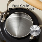 ROCKURWOK Tea Kettle, Tea Pot with Cool Touch Ergonomic Handle, Teapot Food Grade Stainless Steel, Tea Kettle Stovetop, Kettle Teapot, Whistling Tea Kettle, Small Tea Pot, 1.6 Quart (Black)