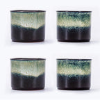 Espresso Cups Set of 2, Ceramic Espresso Cups, Expresso Shots Cups, 2.5oz Tea Cups, Demitasse Cups (4, full magic)