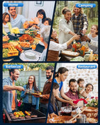 Gravity Electric Pepper and Salt Grinder Set, Adjustable Coarseness, Battery Powered with LED Light, One Hand Automatic Operation, 2 Pack -Black