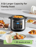 COMFEE’ 16 in 1 Electric Pressure Cooker Instant Multi Cooker Olla de Presion Non-Stick Pot Yogurt Maker Rice Cooker Sauté Steamer 8 Quarts Stainless Steel
