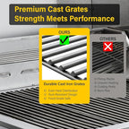 34-Inch Premium Built-In Liquid Propane Griddle for Outdoor Kitchen, 3-Burner Heavy Duty Stainless Steel Flat Top Grill with Lid, 48,000 BTUs, Large Cooking Area for BBQ Island, Outdoor Cooking,Silver