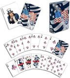 American Flag Flask & Card Set Leather-Wrapped USA Flask with Playing Cards | Disabled Vet Owned SMALL Business | Flag Flask & Card Set