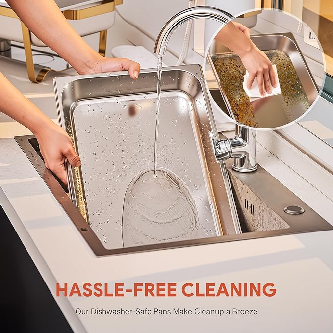 WILPREP Chafing Dishes for Buffet, 2 Pack 9 qt Chafer and Buffet Warmer Set with Full Size Pans & Foldable Frames, Food Grade Stainless Steel Food Warmers for Parties Buffets Banquets, Gold & Silver