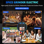 BoAn Gravity Electric Pepper Grinder, Battery Operated Salt and Pepper Grinder Set,Ceramic Larger Chamber Spice Mill Refillable,Adjustable Coarseness Salt Mill for Kitchen Housewarming Gifts New Home