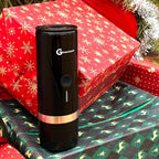 Black Fast 3-Minute Portable Espresso Maker - Self-Heating Rich Espresso Anywhere with Included Travel Case Works with Capsules & Ground Coffee - Includes Travel Case Perfect for Travel, Camping