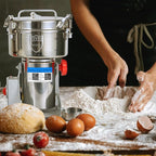 2000g Electric Grain Mill Grinder, 304 Stainless Steel Flour Mill, 3600W High Speed Spice Grinder, Electric Grain Mill for Dry Wheat, Oats, Corn, Pepper and Coffee Beans