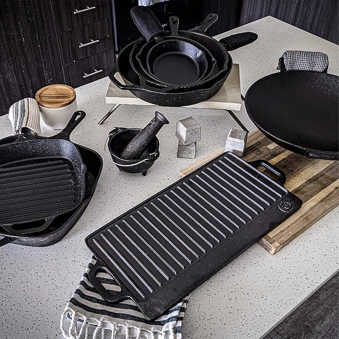 Backcountry Iron 10.5 inch Single-Burner Reversible Cast Iron Grill/Griddle