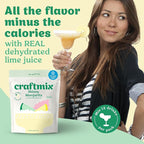 Craftmix Skinny Margarita Cocktail Mixers - Makes 12 Drinks - Zero Sugar, Zero Net Carbs, Zero Calories Mocktail Drink Mixers - Real Fruit - Vegan, Non-GMO, Dairy Free, Gluten Free