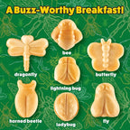 The Original Creepy Crawly Bug Waffle Maker- 7 Fun Different Insect Shaped Pancakes- Includes a Butterfly Lady Bug Bee & More- Electric Nonstick Waffler Iron, Morning Breakfast Treat or Kids Xmas Gift