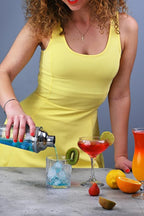 EVERYDAY COCKTAIL - Professional Glass Cocktail Shaker 14 oz, Martini Shaker with Recipes and Measurements, Built-in Strainer and Leakproof Seal, Clear Bar Tool for Margaritas, Martinis