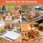 Half Size Aluminum Pans 9x13-30 Pack Aluminum Foil Pans, Heavy Duty Disposable Pans for Cooking, Storing, Prepping, and Freezing Food