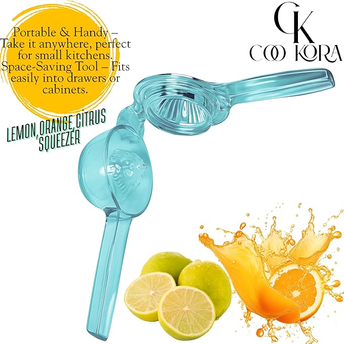 Lemon Squeezer, Durable Manual Juicer for Citrus Fruits, Oranges, Lemons, etc. Designed to Extract the Most Juice Possible, Dishwasher Safe