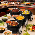 YUANHAO 8 Qt. Black Soup Kettle Warmer - 120V, 450W