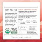 Dirty Pelican Cocktail Mixers - Elderflower Paloma - Skinny & Organic Drink Mixes for Cocktails - Low Calorie Mocktails - Low Sugar - Vegan - Gluten Free - No Preservatives - 750ml (1 Bottle)