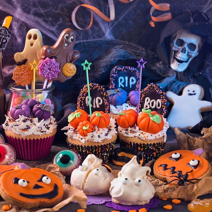 Mudder 100 Pieces 9.1 Inch Christmas Swizzle Sticks Cocktail Stirrers Plastic for Bar Disposible Plastic Star Top Crystal Swizzle Sticks for Christmas Party(Four Colors)