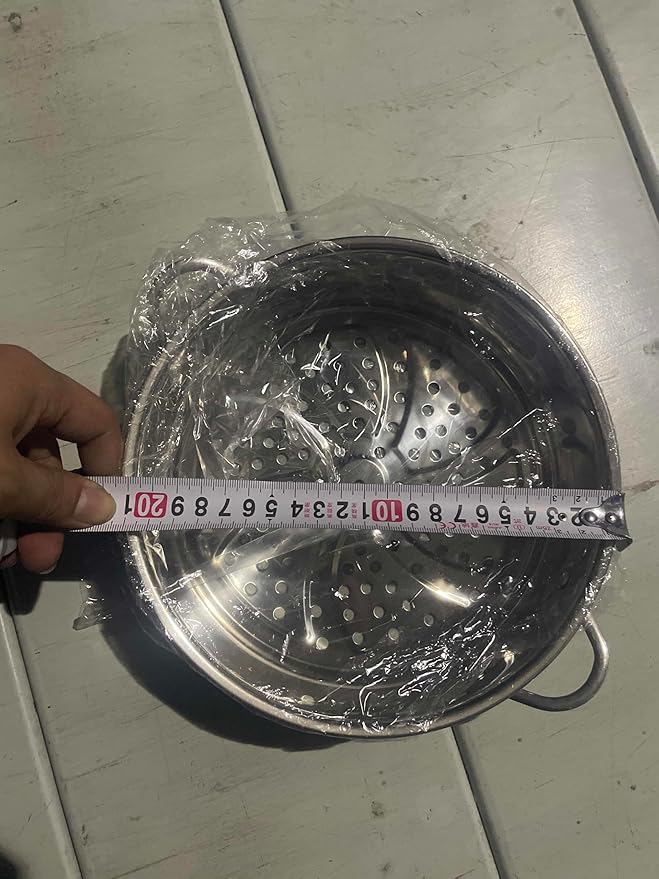 STOBAZA 20cm Steamer Basket Stainless Steel Steam Rack Trivet, Steamer Grid Compatible with Instant Pot Pressure Cooker