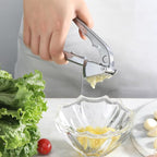 New Star Foodservice Commercial Grade Self Cleaning Cast Aluminum Garlic Press, 6.5-Inch