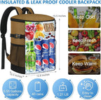 Cooler Backpack 33 Cans Backpack Coolers Insulated Leak Proof Soft Beach Cooler Bag for Men Women Ice Chest Backpack Camping Hiking Picnic Travel Cooler Lunch Backpack