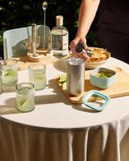 Caraway 9-Piece Complete Bar Set - Cocktail Shaker, Jigger, Muddler, Wine Key, Strainer, Bar Spoon, Storage Organizer, Magnetic Backer - Bartender Accessories - Tools for Home Bartending - Mist