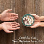 wheat straw snack bowls 10oz set of 8 - Unbreakable Dessert Bowls Dishwasher Safe - Small Handy Bowls for Ice Cream,Yogurt and Fruits. Green