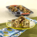 Rachael Ray Yum-o! Nonstick Bakeware Oven Lovin’ Cups Muffin Pan, 6-Cup, Gray with Orange Handles