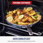 Blue Diamond 20 Piece Nonstick Cookware Set, Diamond Ceramic Pots & Pans, Dishwasher & Metal Utensil Safe, Non Toxic PFAS-Free, Kitchen Cooking Sauce & Saute Pans, Oven & Broiler to 600F, Blue