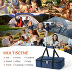 Lunch Bag - Large Insulated Casserole Carrier, Reusable Lunch Box for Men/Women, Insulated Lunch Bag Leakproof Lunchbox for Men Adults Work Picnic Hiking Beach(Navy Blue) 17.12" x 11.42"